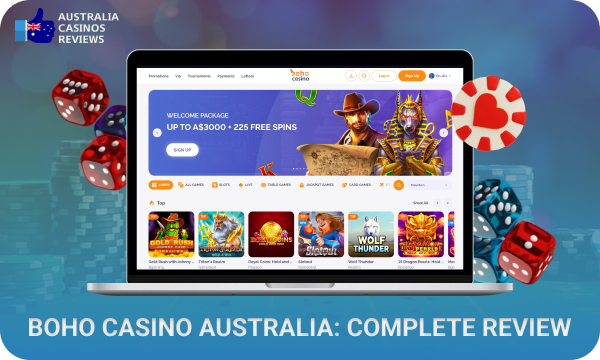 Boho online casino in Australia offers over 2,000 games, bonuses and secure payment methods, providing a great experience for gamblers