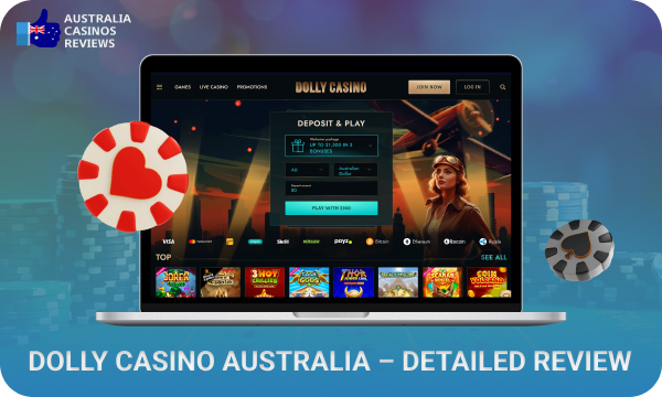 Australian gambling site Dolly Casino has an impressive library of games, a wide range of software providers and reliable payment systems