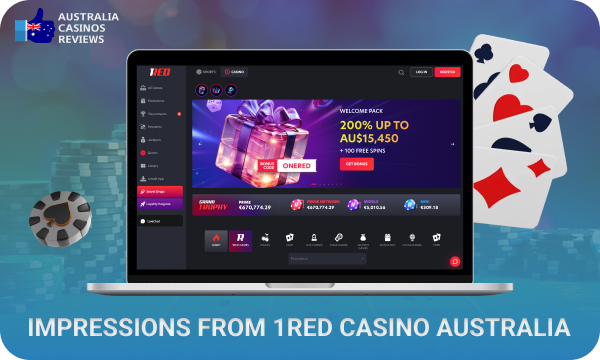 A review of the popular 1red Casino in Australia provides information on payment methods, bonuses, game collection and other important aspects for players