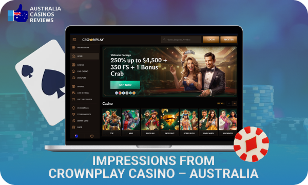 Crownplay Casino for Australia offers a huge collection of games, bonuses, convenient payment options, and a high level of security, making it an attractive choice for online players