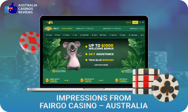 FairGo Casino in Australia is known to attract players with its wide range of games, bonuses and customer support