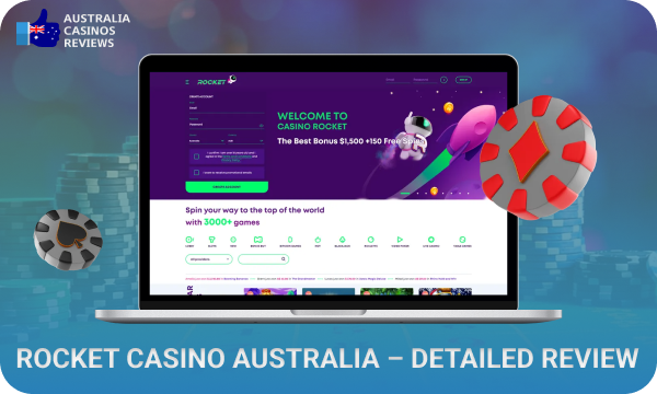 Players from Australia can get the full gambling experience at Rocket Casino, which offers thousands of games, generous bonuses, a VIP programme and a mobile app