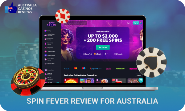 You can learn about Spin Fever casino in Australia, its bonuses, promotions and the ability to play a variety of slot machines gamblers can learn from our detailed review