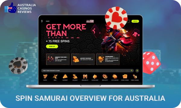 Spin Samurai Casino in Australia offers an exciting gaming experience with excellent customer support, high betting odds and a variety of bonuses